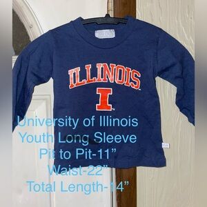 Illinois Youth Long Sleeve Tee - Navy